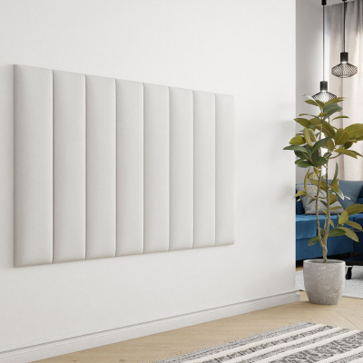 Čalouněný nástěnný panel 80x20 PAG - bílá ekokůže