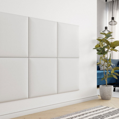 Čalouněný panel 60x60 PAG - bílá ekokůže