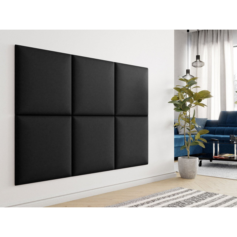 Čalouněný panel 60x60 PAG - černá ekokůže