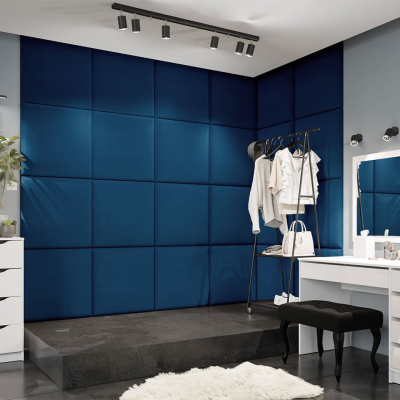 Čalouněný panel 60x60 PAG - modrý