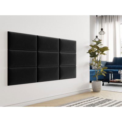 Čalouněný nástěnný panel 60x30 PAG - černý