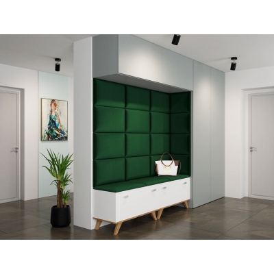 Čalouněný nástěnný panel 50x30 PAG - zelený