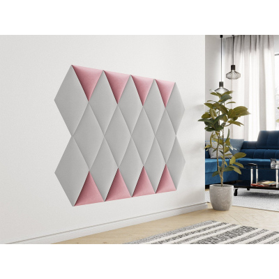 Čalouněný nástěnný panel ABRANTES 3 - růžový