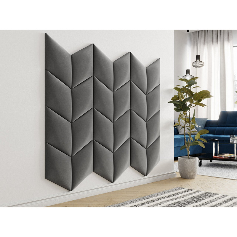 Čalouněný nástěnný panel 33x33 ABRANTES - šedý