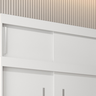 Nástavec k šatní skříni s posuvnými dveřmi UNI 120 v barvě bílé