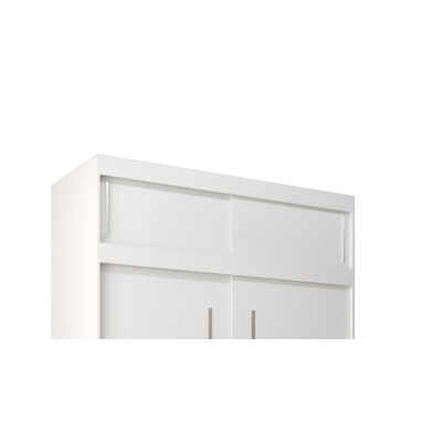 Nástavec k šatní skříni s posuvnými dveřmi UNI 150 v barvě bílé