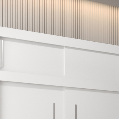 Nástavec k šatní skříni s posuvnými dveřmi UNI 150 v barvě bílé