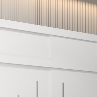 Nástavec k šatní skříni s posuvnými dveřmi UNI 180 v barvě bílé