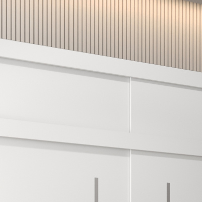 Nástavec k šatní skříni s posuvnými dveřmi UNI 200 v barvě bílé