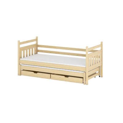 Dětská postel s přistýlkou DEBRA - 80x160, borovice