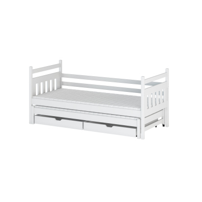 Dětská postel s přistýlkou DEBRA - 80x200, bílá