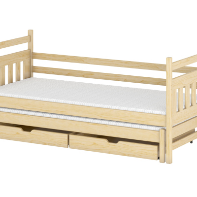 Dětská postel s přistýlkou DEBRA - 80x200, borovice