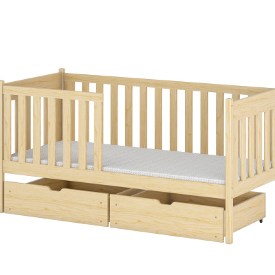 Dětská postel s úložným prostorem KYRIA - 80x180, borovice