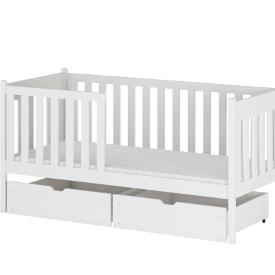 Dětská postel s úložným prostorem KYRIA - 90x200, bílá