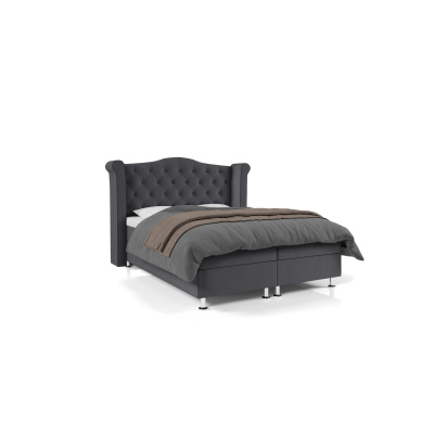 Čalouněná manželská postel ELSA - 180x200, černá