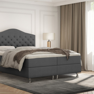 Elegantní postel LADY - 140x200, tmavě šedá