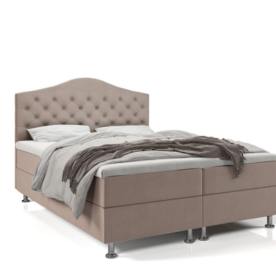 Elegantní postel LADY - 200x200, béžová