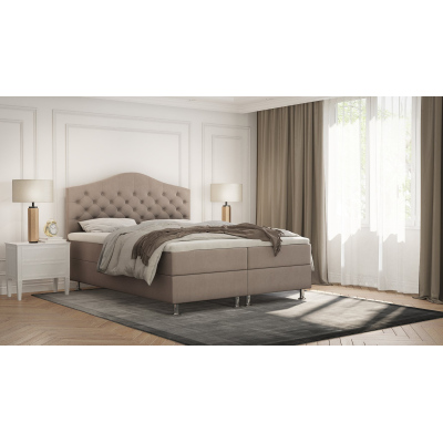 Elegantní postel LADY - 140x200, béžová