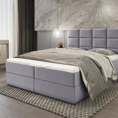 Kontinentální postel GIRA - 140x200, světle šedá