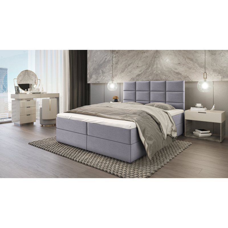 Kontinentální postel GIRA - 140x200, světle šedá