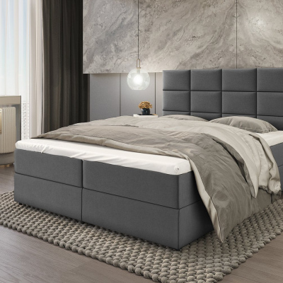 Kontinentální postel GIRA - 120x200, šedá