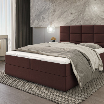 Kontinentální postel GIRA - 140x200, hnědá