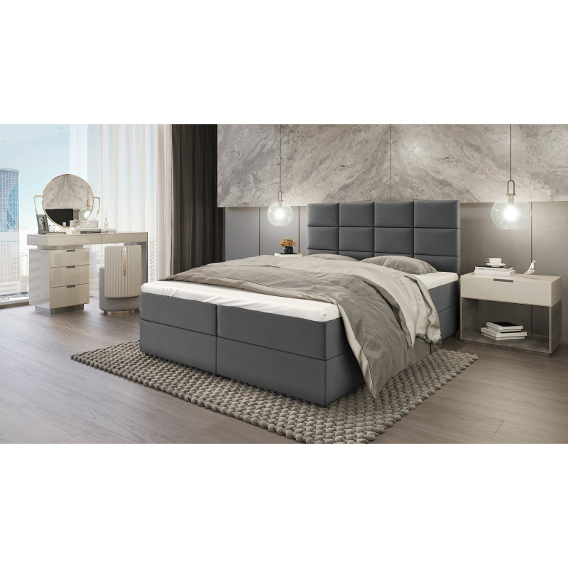 Kontinentální postel GIRA - 140x200, šedá