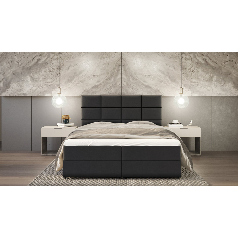 Kontinentální postel GIRA - 160x200, černá