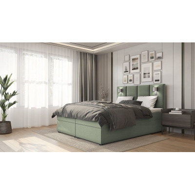 Americká postel ANDY - 180x200, zelená