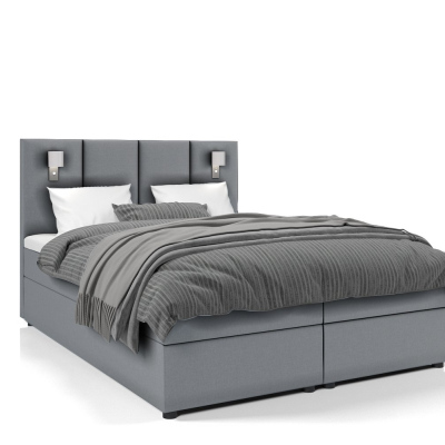 Americká postel ANDY - 180x200, tmavě šedá