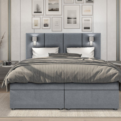 Americká postel ANDY - 200x200, hnědá