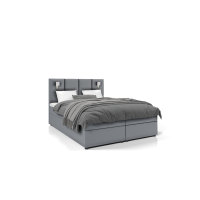 Americká postel ANDY - 200x200, tmavě šedá