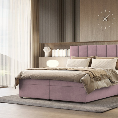 Hotelová postel DELTA - 200x200, růžová