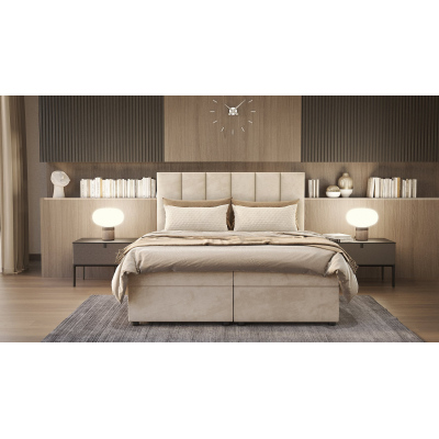 Hotelová postel DELTA - 180x200, světle šedá