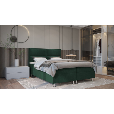 Boxspringová postel FIXIE - 140x200, zelená