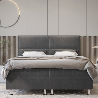 Boxspringová postel FIXIE - 200x200, zelená