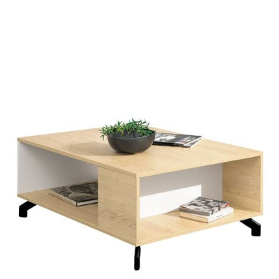 Moderní konferenční stolek HETTA - dub / bílý