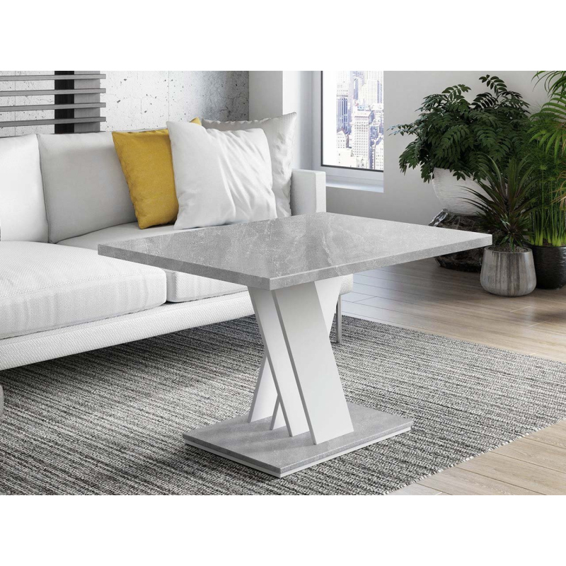 Konferenční stolek NAPUREN MINI - beton / bílý
