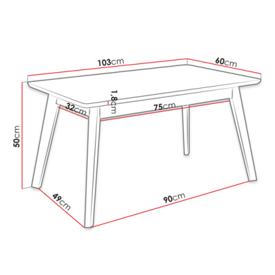 Konferenční stolek NOWEN - přírodní dřevo