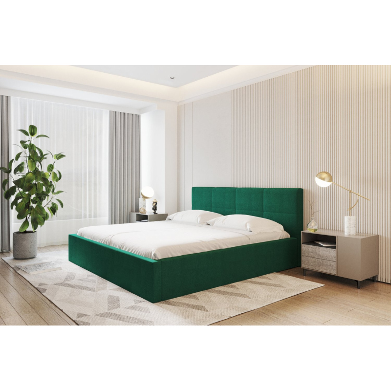 Čalouněná manželská postel FRIDA - 160x200, zelená