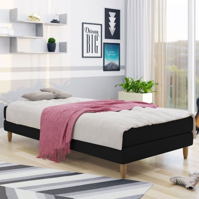Jednolůžková čalouněná postel 120x200 PELLO 1 - černá