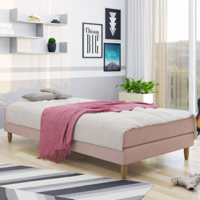 Jednolůžková čalouněná postel 120x200 PELLO 1 - růžová