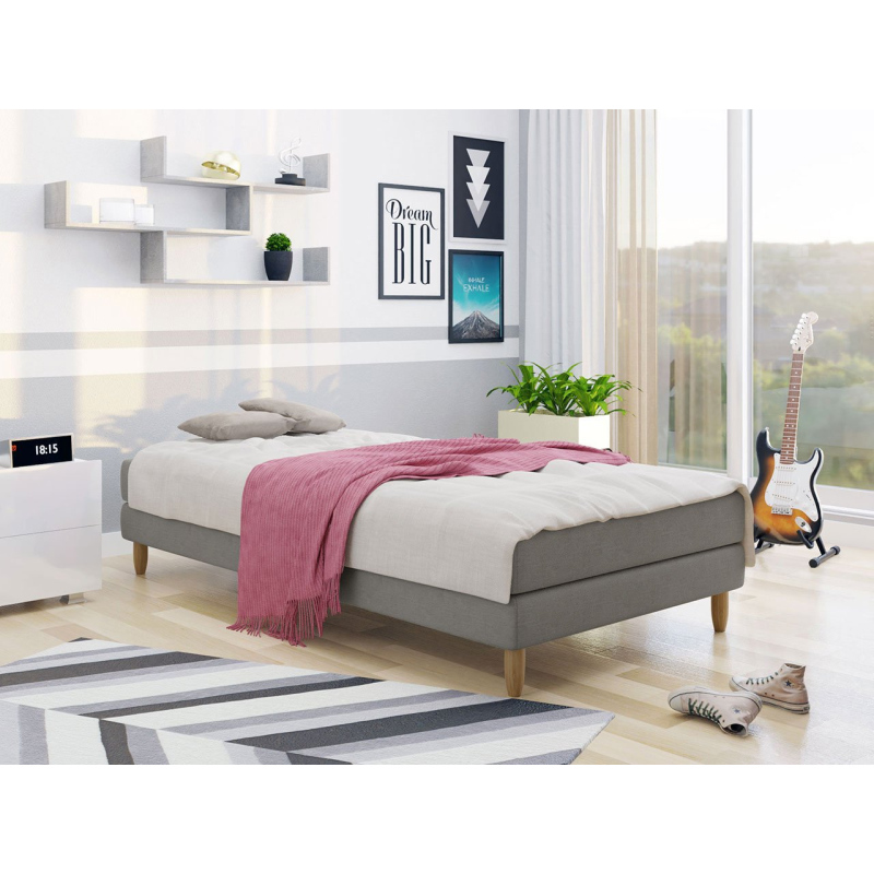 Jednolůžková čalouněná postel 90x200 PELLO 1 - šedá