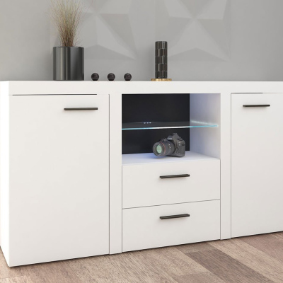 Moderní kombinovaná komoda THISE - bílá