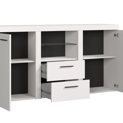 Moderní kombinovaná komoda THISE - bílá