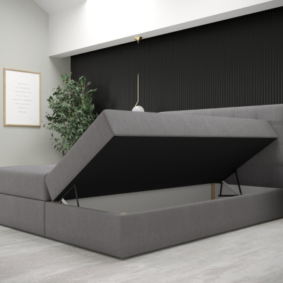 Moderní postel s úložným prostorem 140x200 STIG 5 - antracit