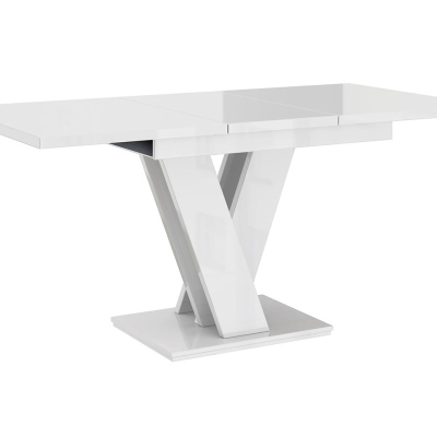 Rozkládací jídelní stůl NAPUREN - beton / bílý