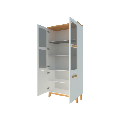 Nábytek do obývacího pokoje s LED osvětlením PADBORG 5 - borovice andersen / dub nash