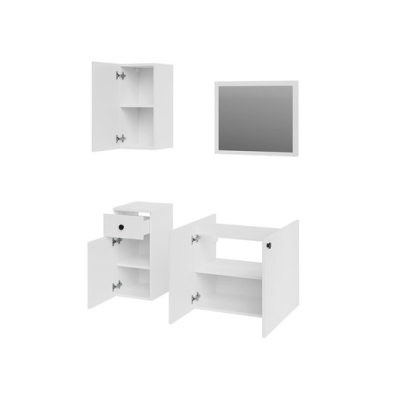 Koupelnový nábytek s umyvadlem SYKE 2 - bílý + sifon a baterie Platino ZDARMA