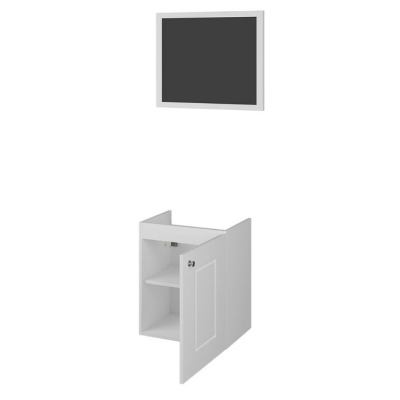 Koupelnová sestava ACHIM 4 - bílá / lesklá bílá + sifon a baterie Platino ZDARMA